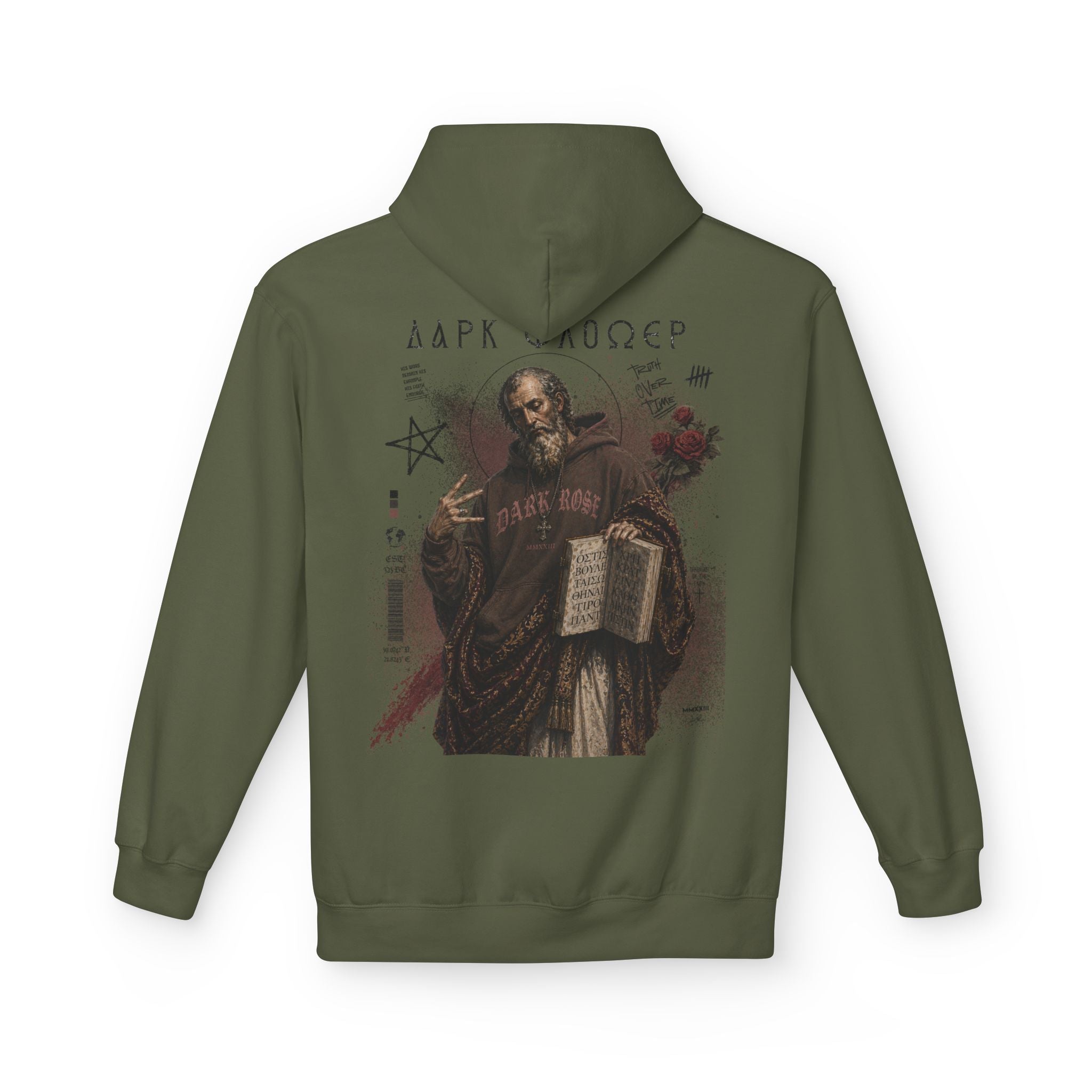 Dark Rose Ancient Greek Philosophers Hoodie