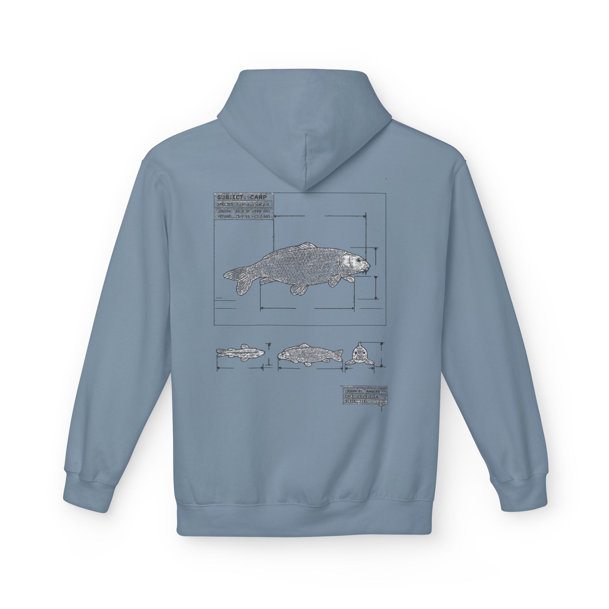 Dark Rose Carp Blueprint Hoodie