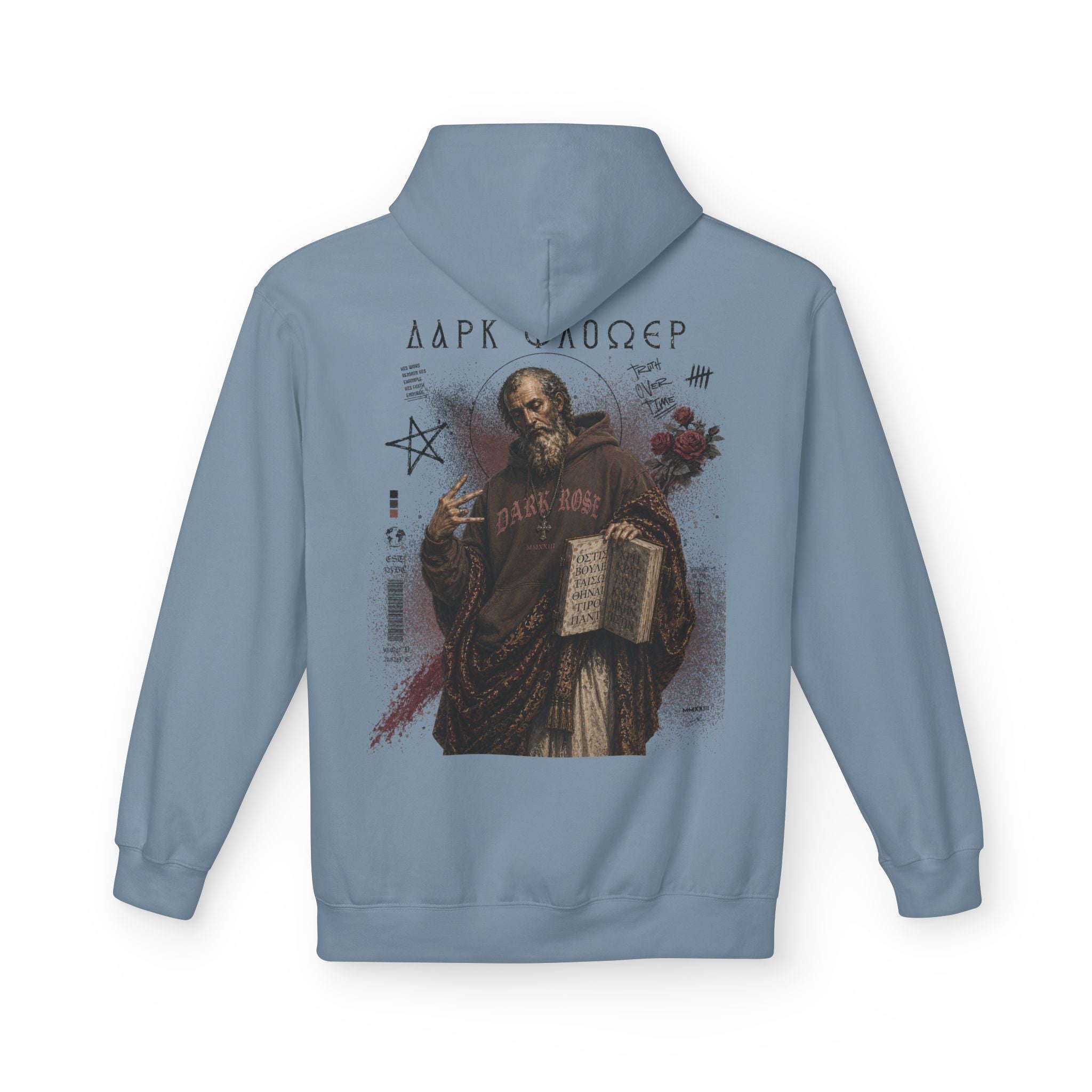Dark Rose Ancient Greek Philosophers Hoodie