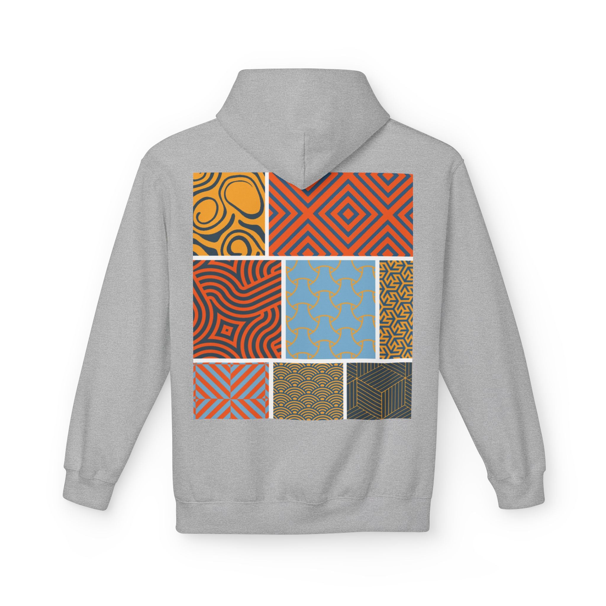 Dark Rose Patterns Orange Hoodie