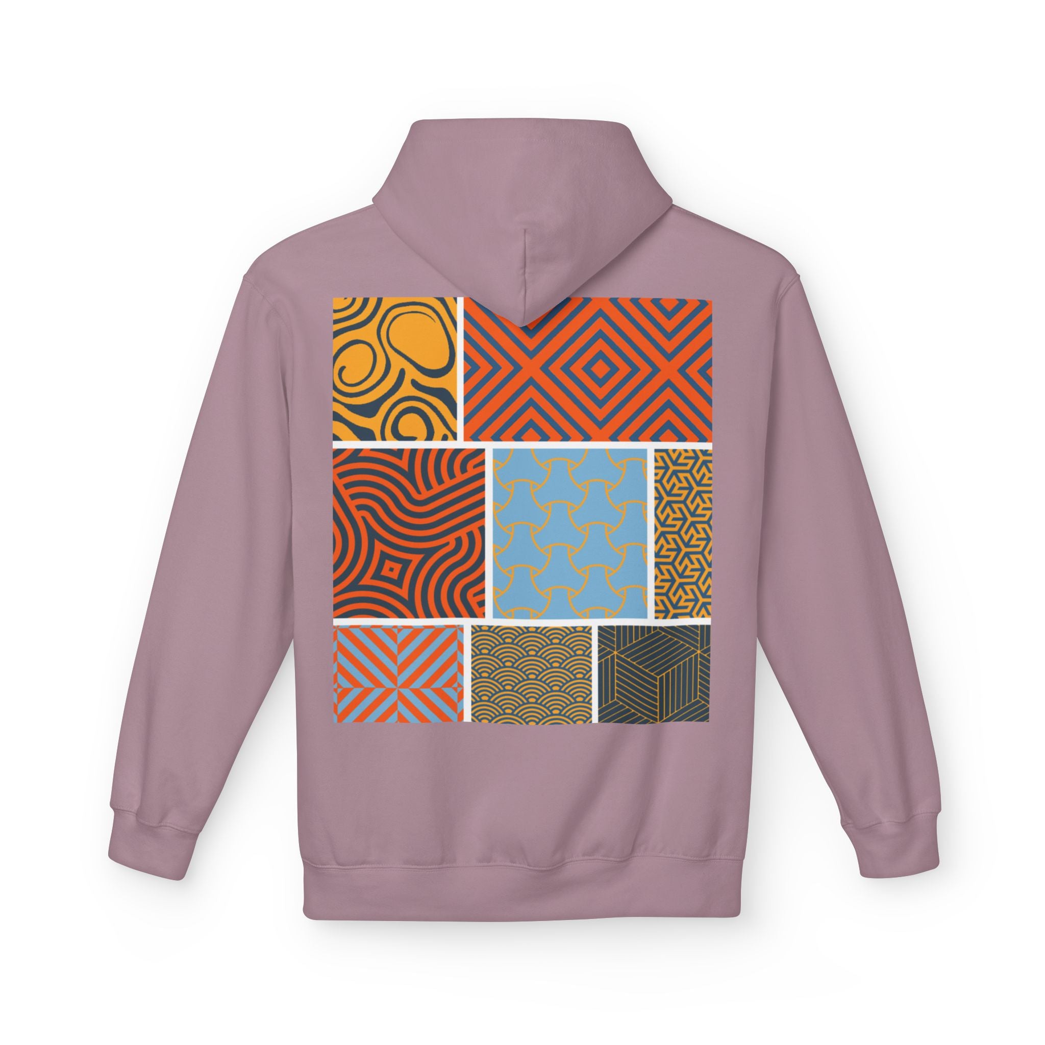 Dark Rose Patterns Orange Hoodie