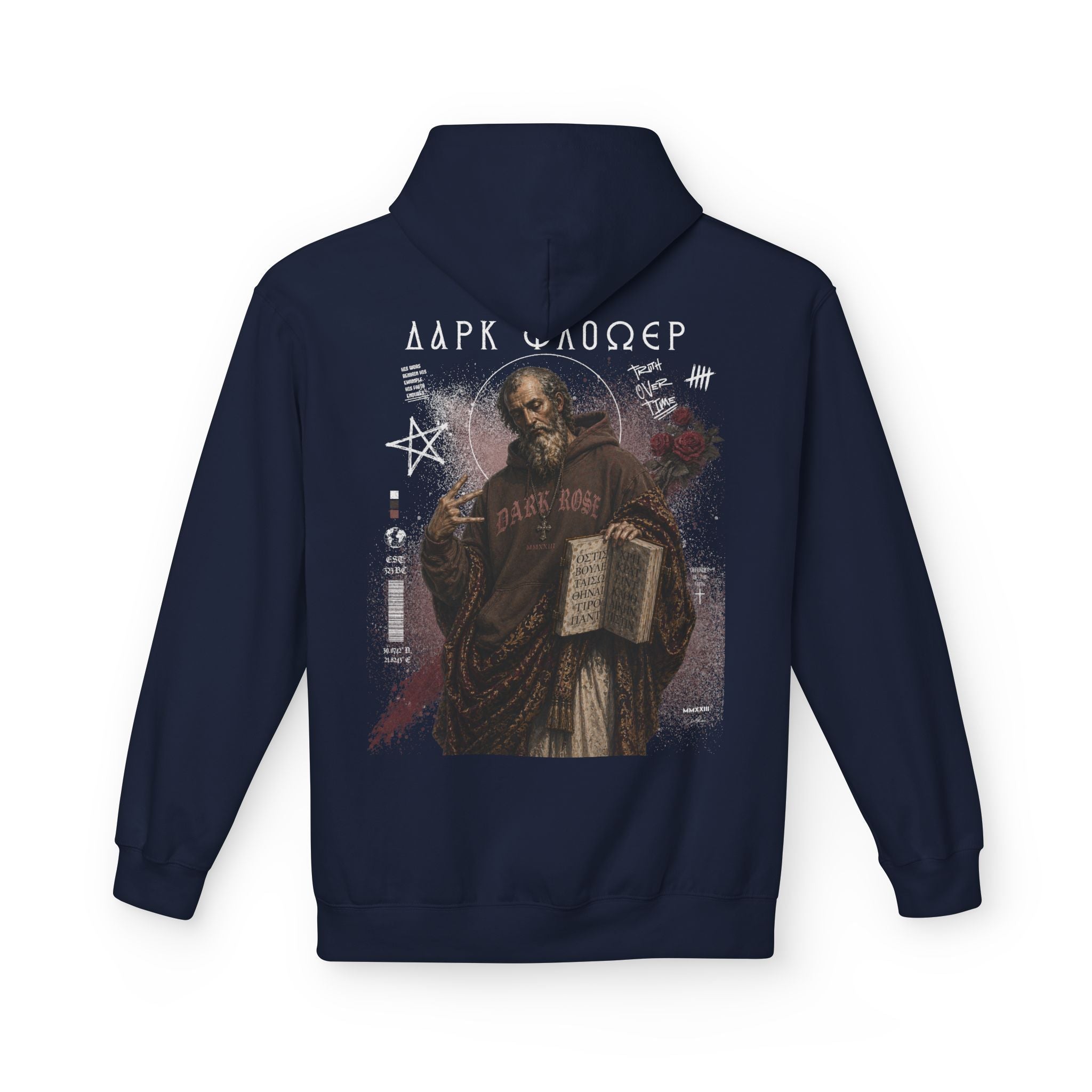 Dark Rose Ancient Greek Philosophers Hoodie