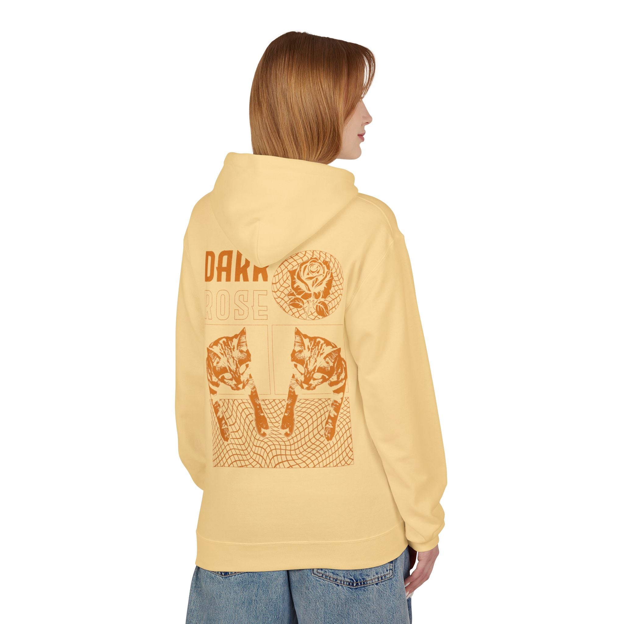 Dark Rose Cat Hoodie