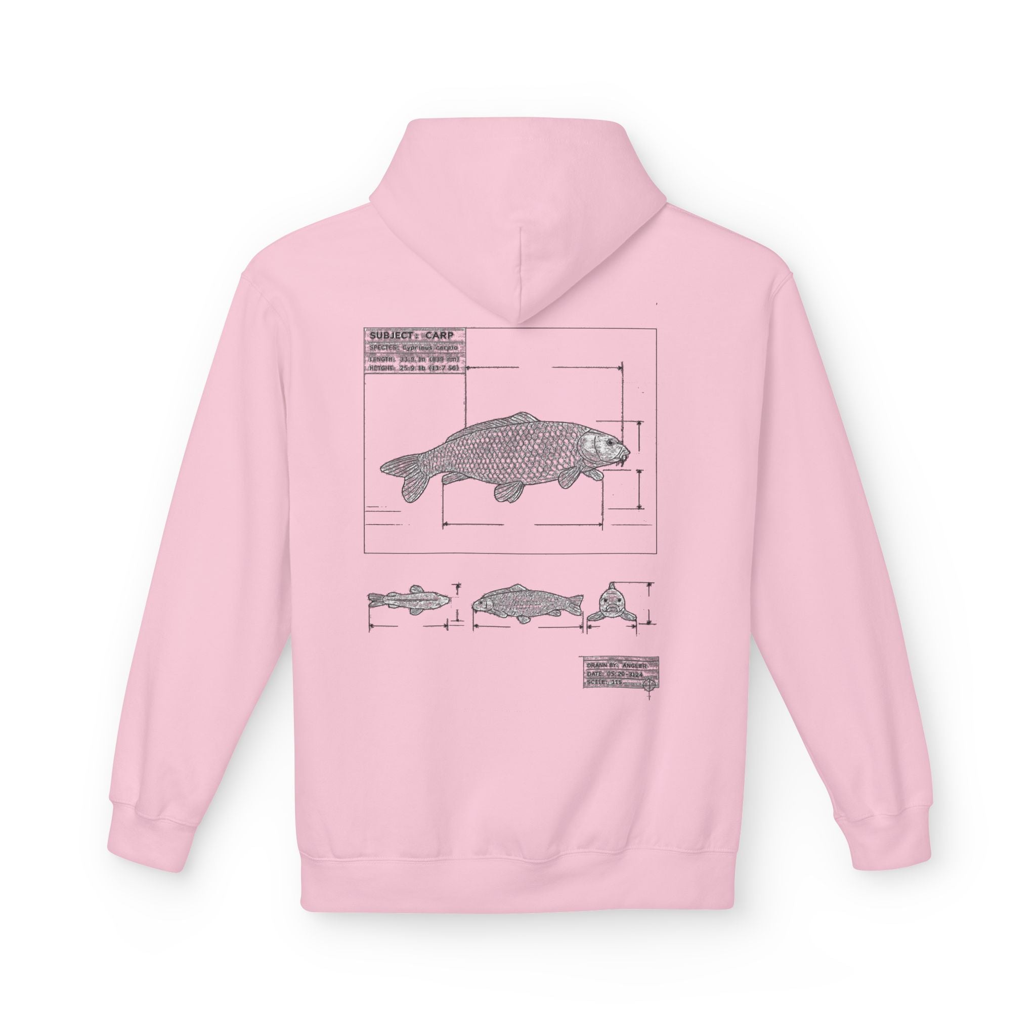 Dark Rose Carp Blueprint Hoodie