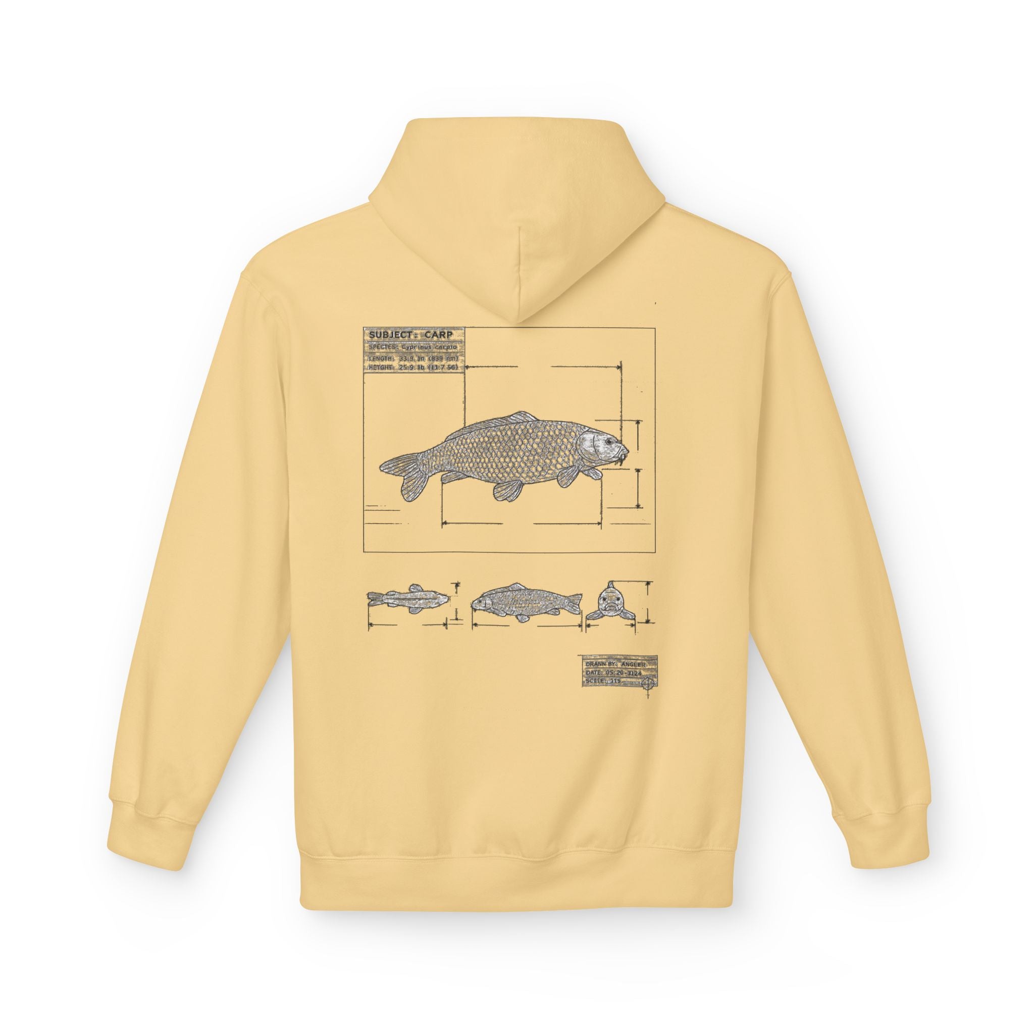 Dark Rose Carp Blueprint Hoodie