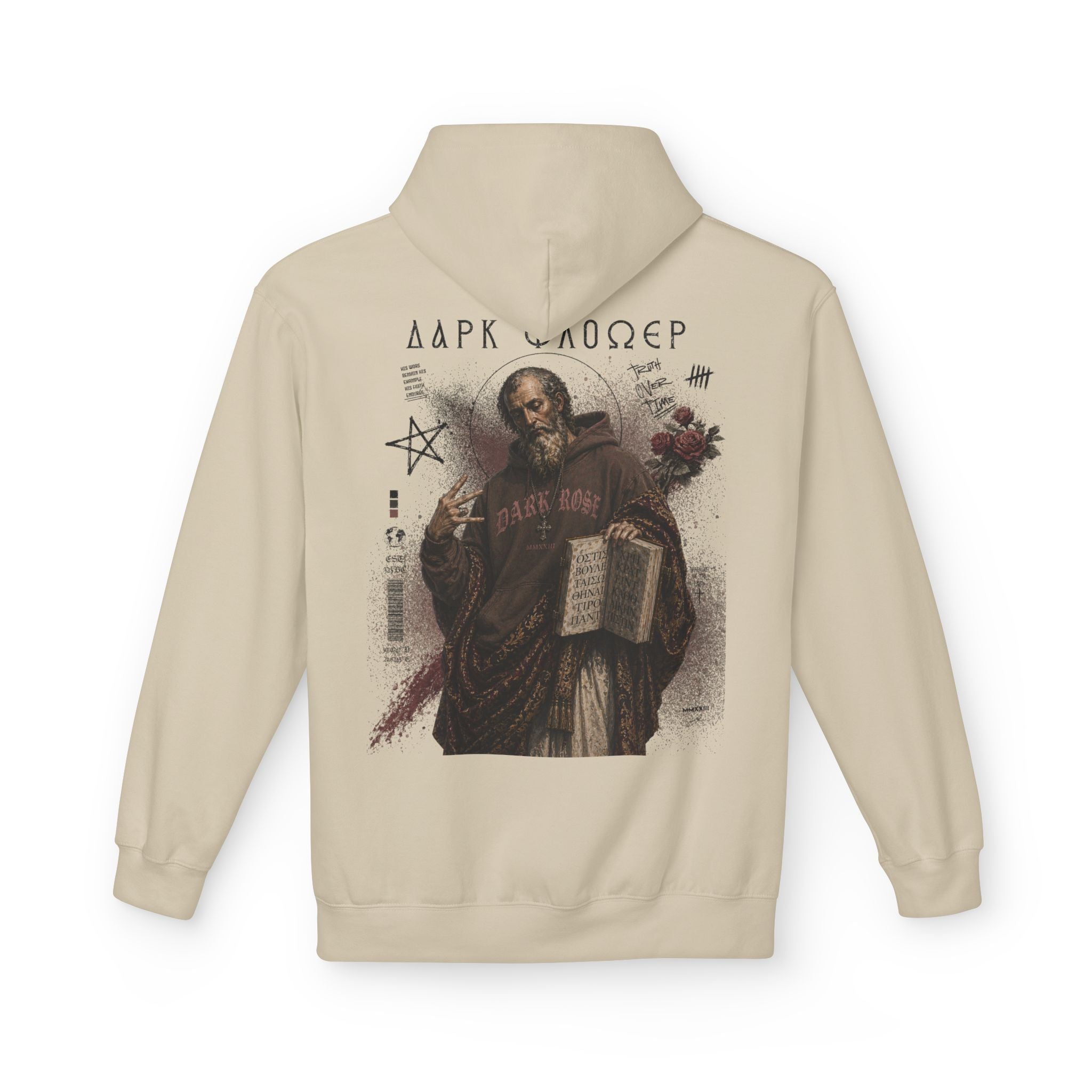 Dark Rose Ancient Greek Philosophers Hoodie