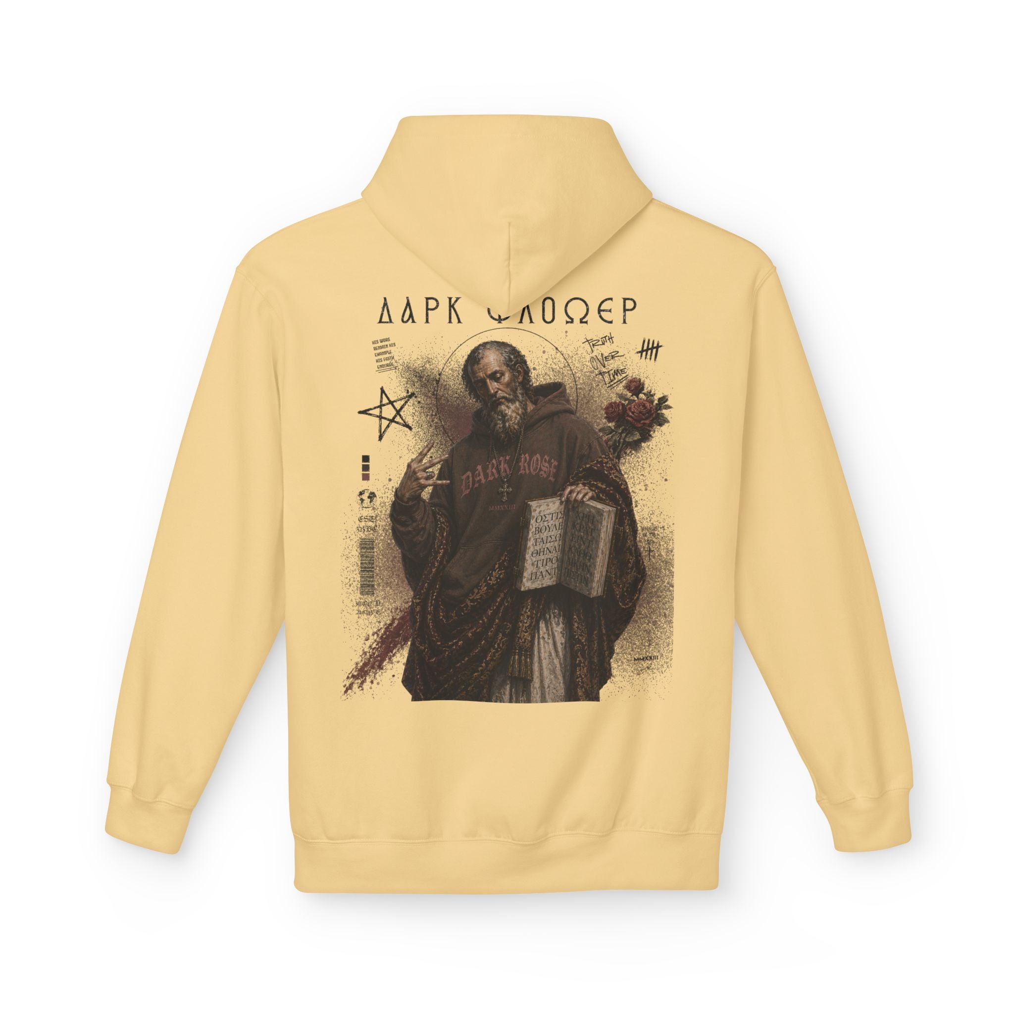 Dark Rose Ancient Greek Philosophers Hoodie