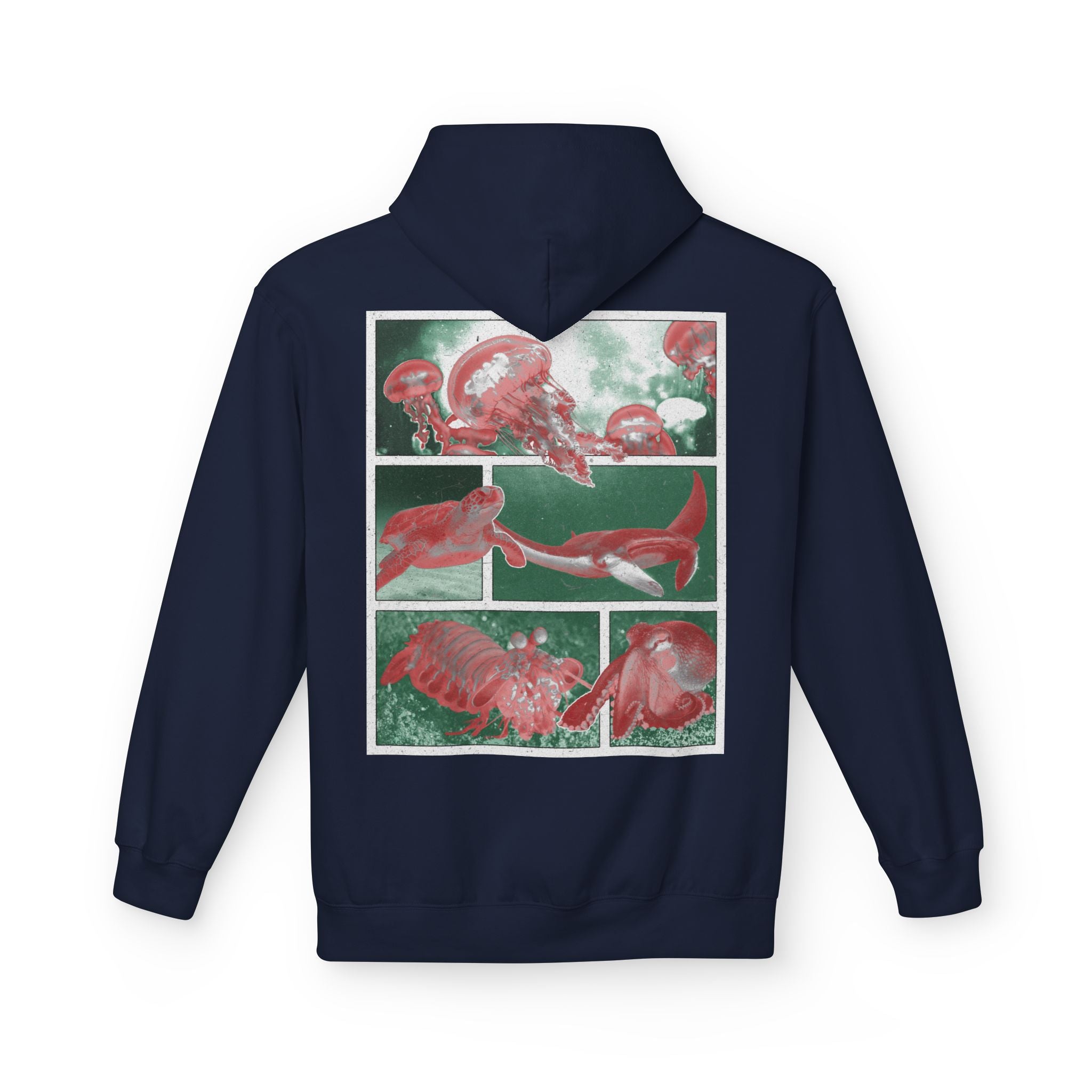 Dark Rose Sea Creatures Hoodie