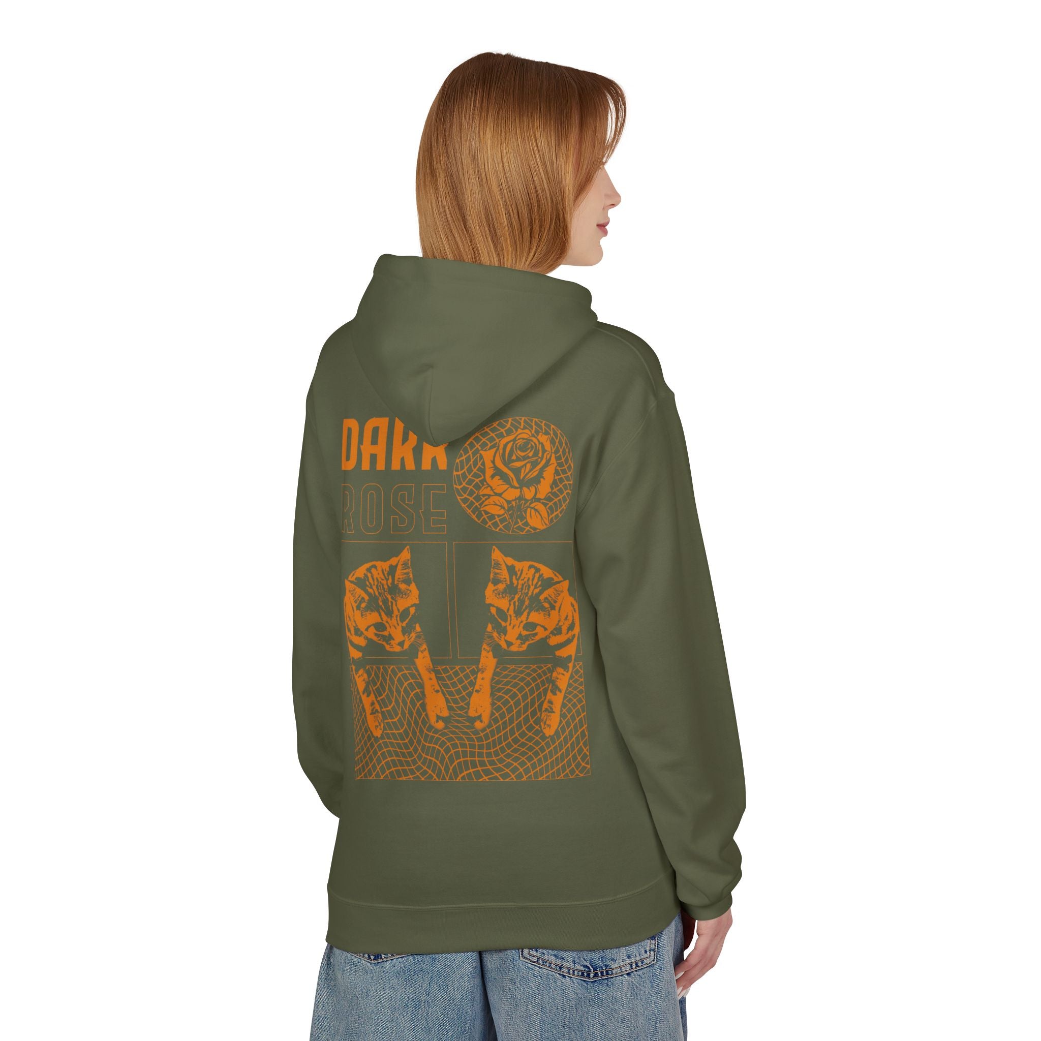 Dark Rose Cat Hoodie