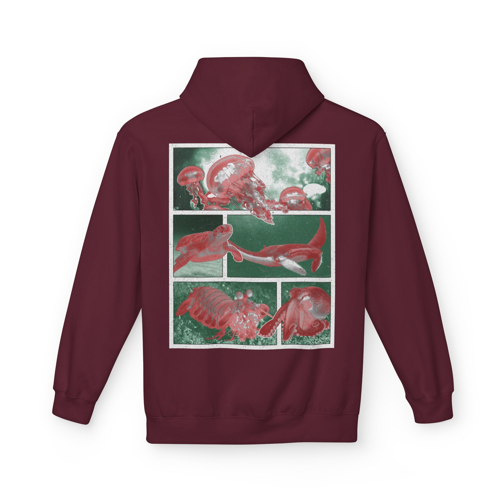 Dark Rose Sea Creatures Hoodie