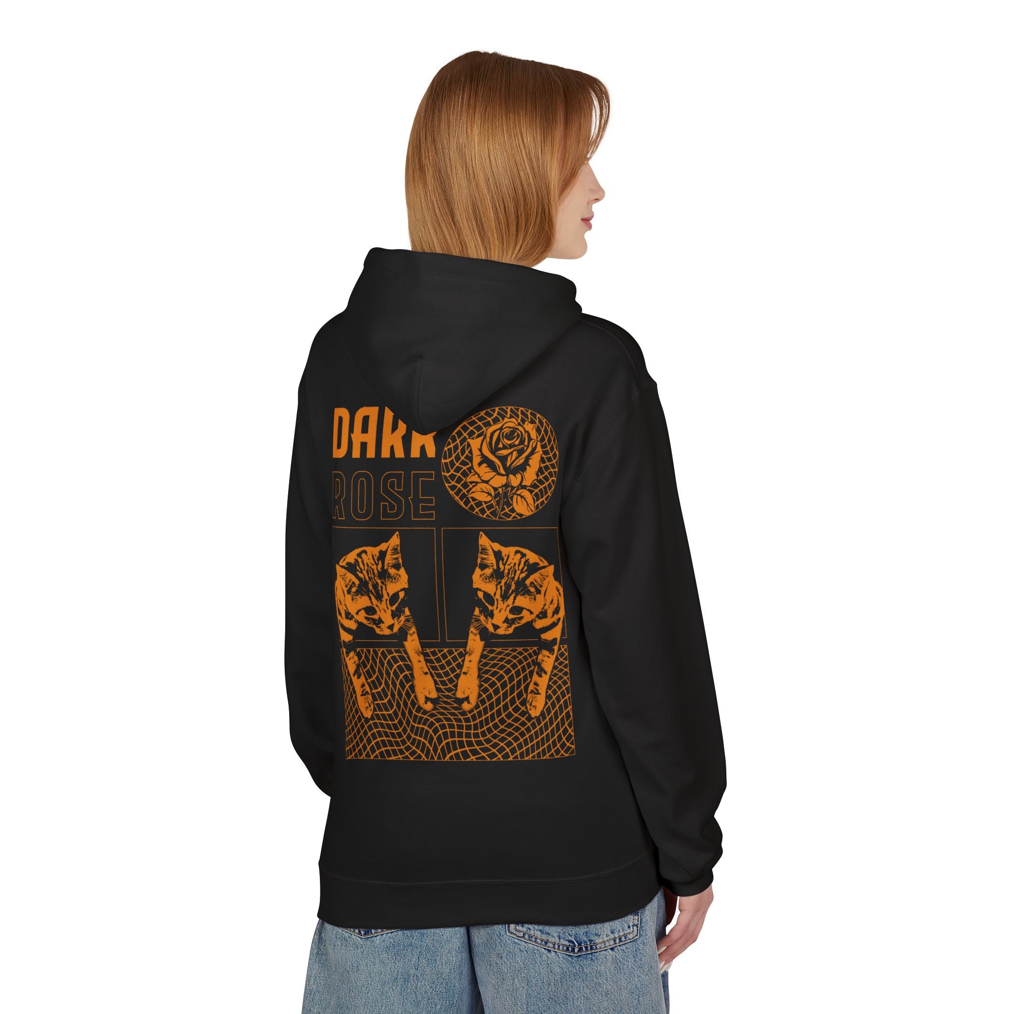 Dark Rose Cat Hoodie