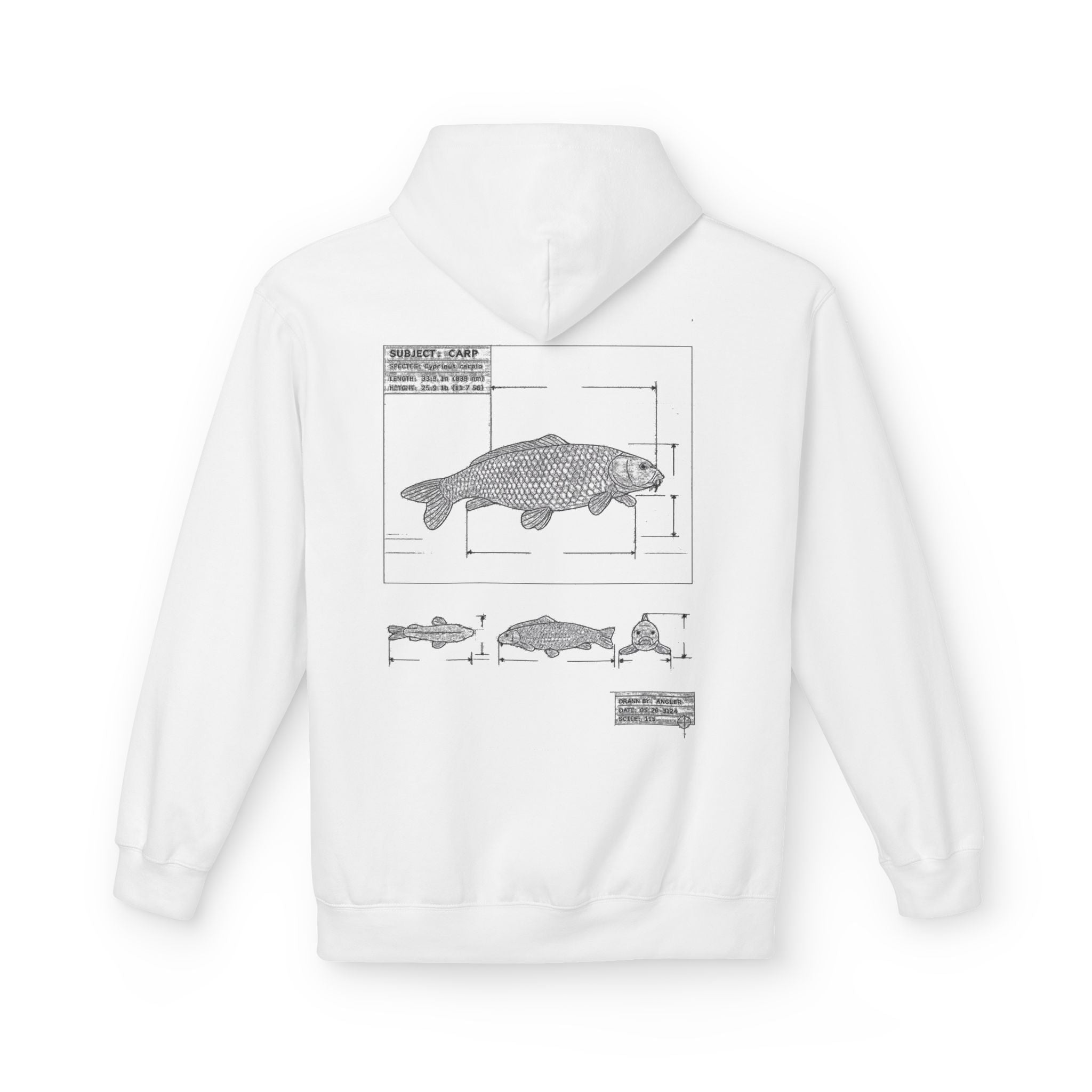 Dark Rose Carp Blueprint Hoodie