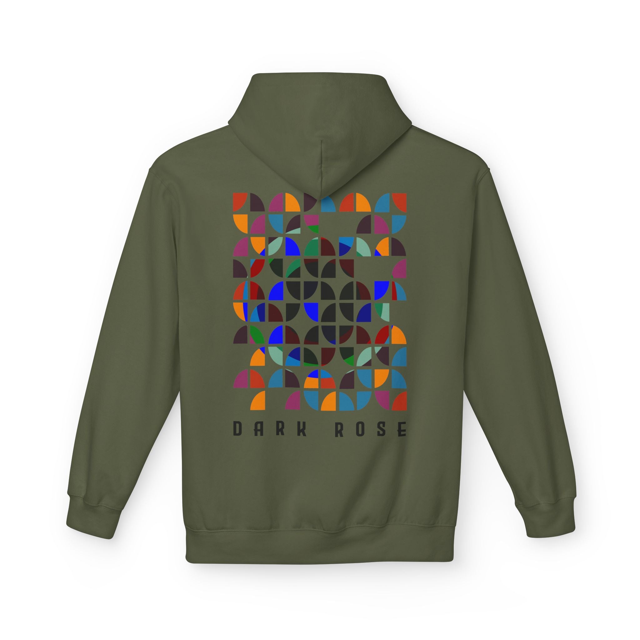 Dark Rose Colours Circles Hoodie