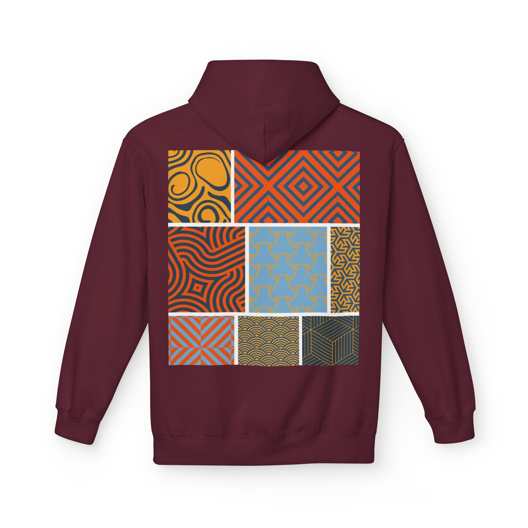 Dark Rose Patterns Orange Hoodie