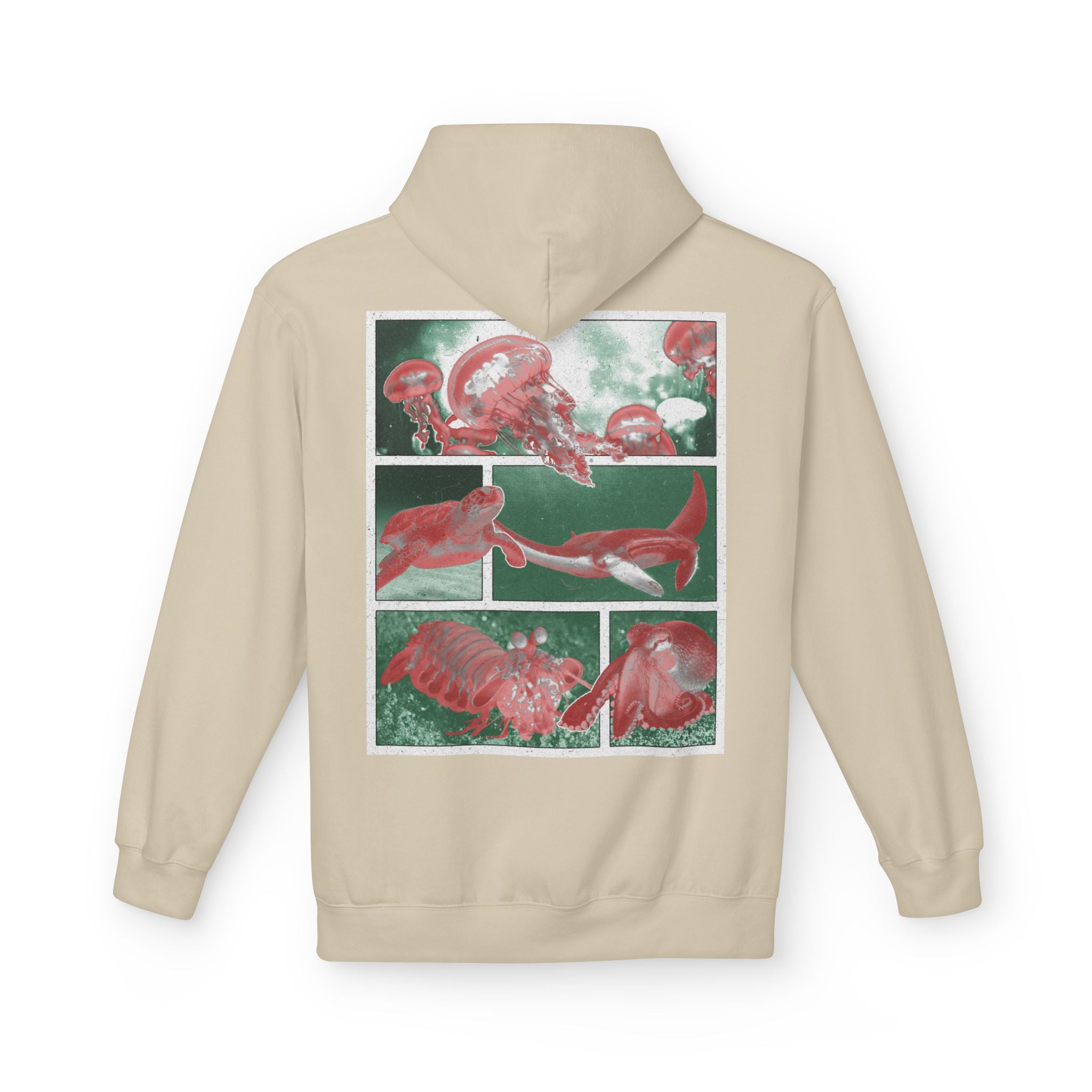 Dark Rose Sea Creatures Hoodie