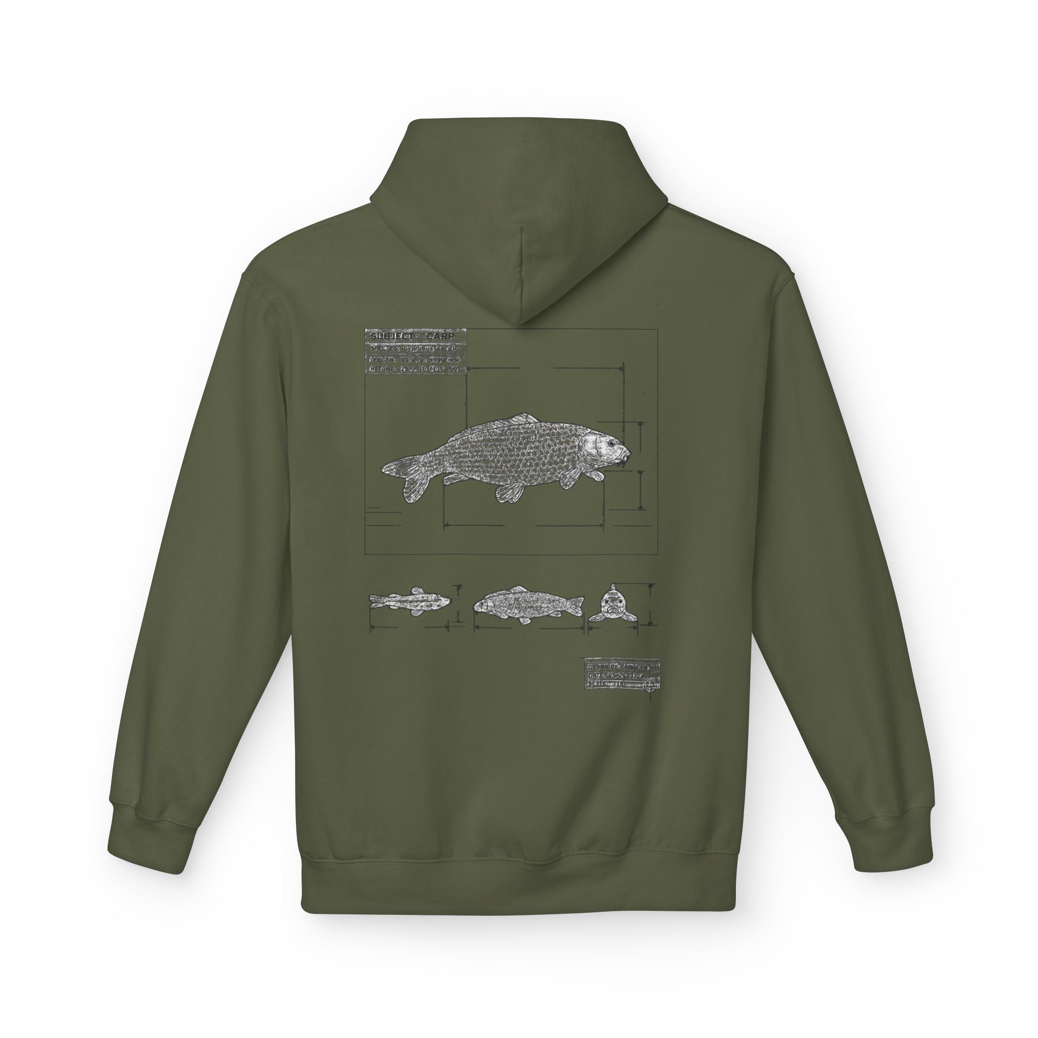 Dark Rose Carp Blueprint Hoodie