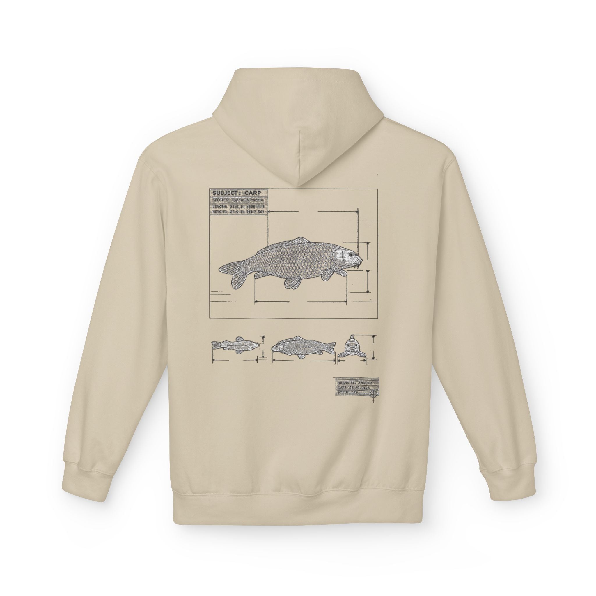 Dark Rose Carp Blueprint Hoodie