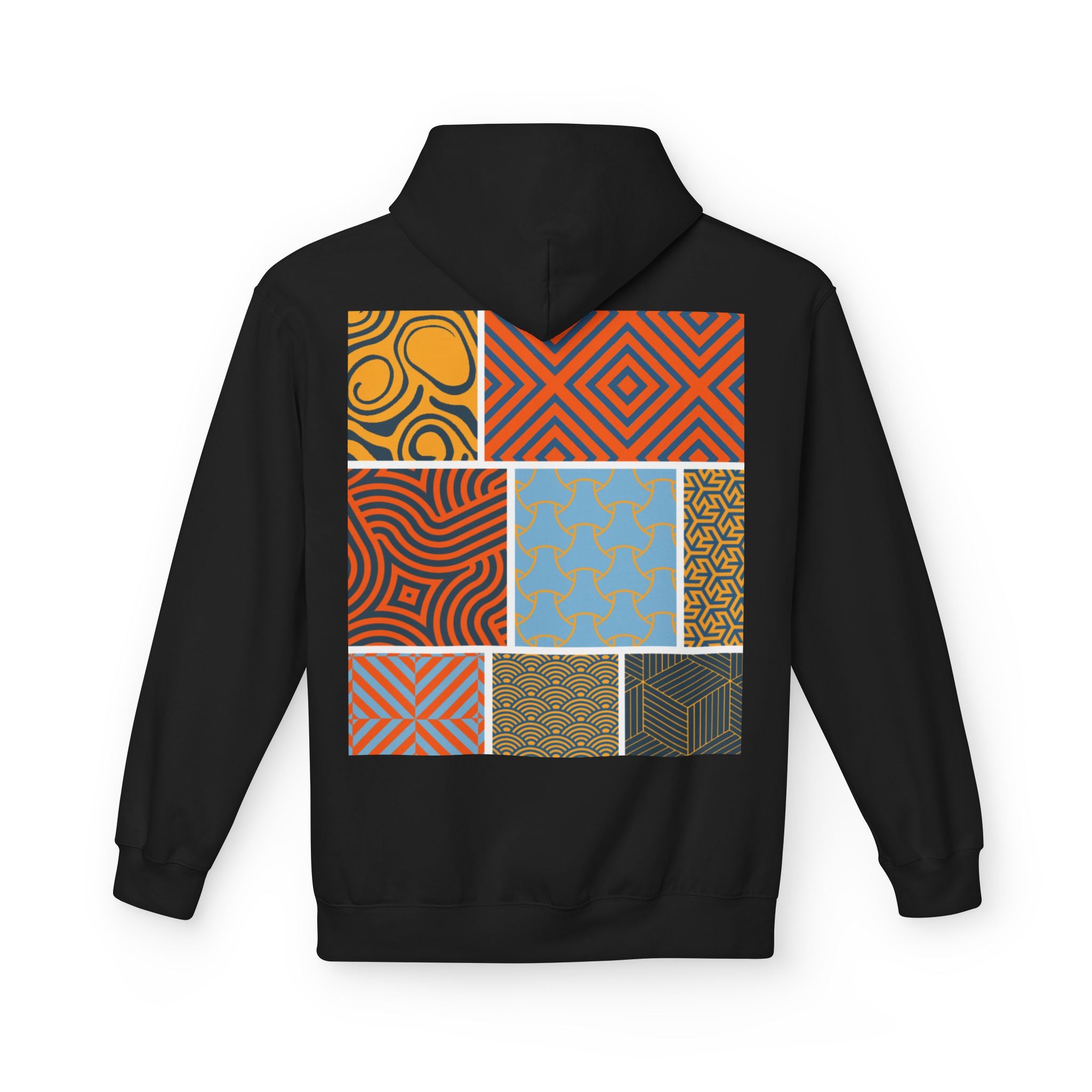 Dark Rose Patterns Orange Hoodie