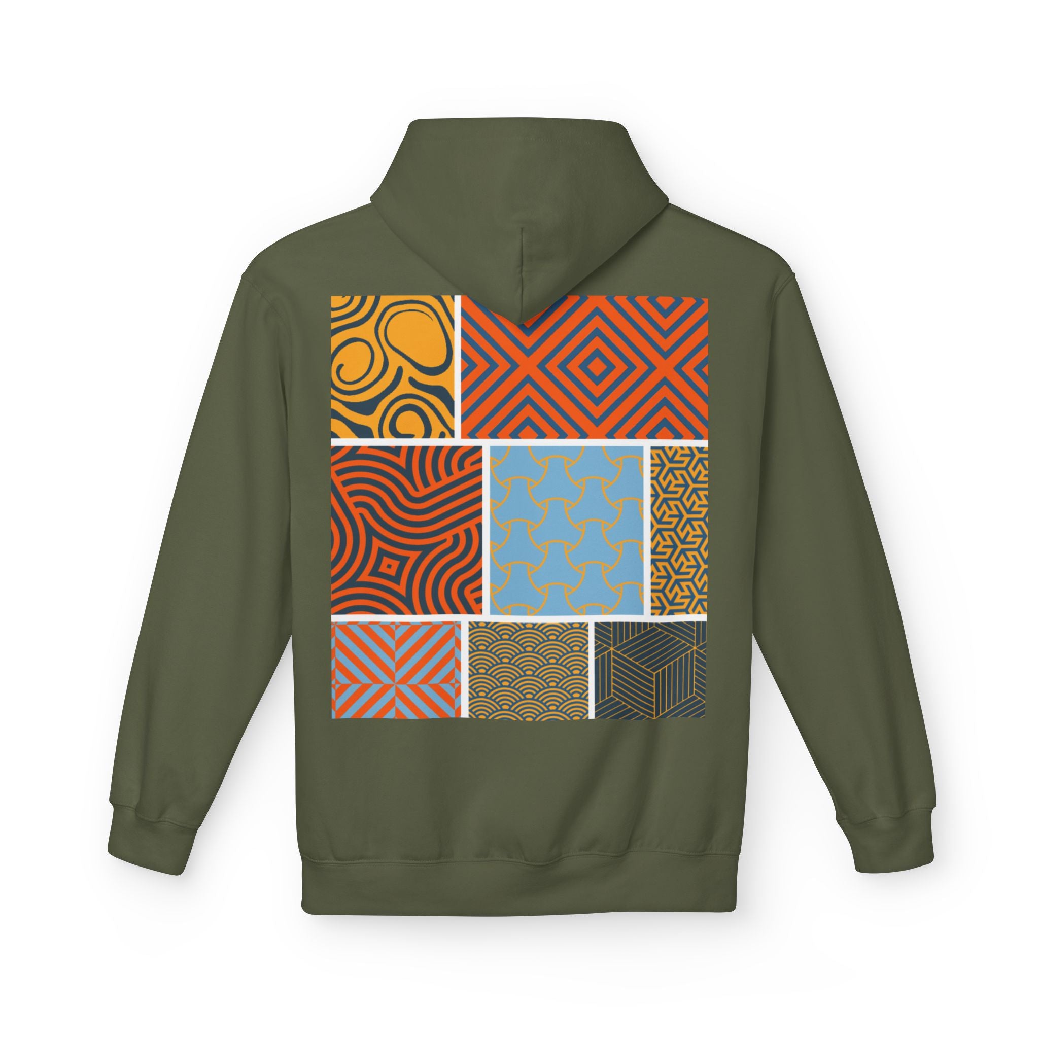 Dark Rose Patterns Orange Hoodie