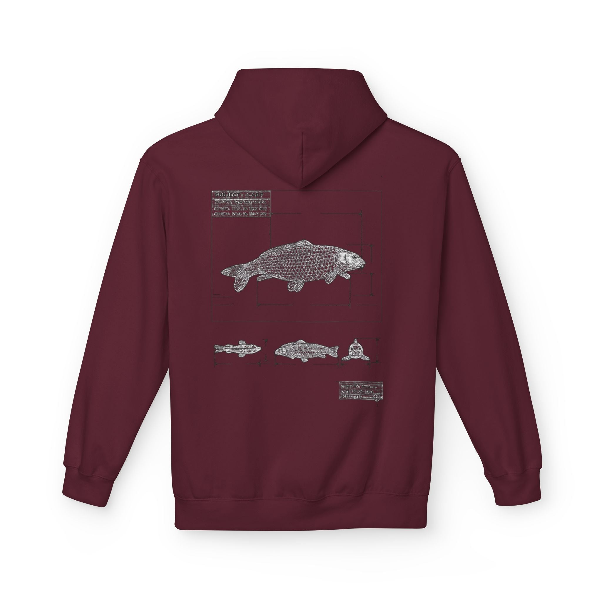 Dark Rose Carp Blueprint Hoodie