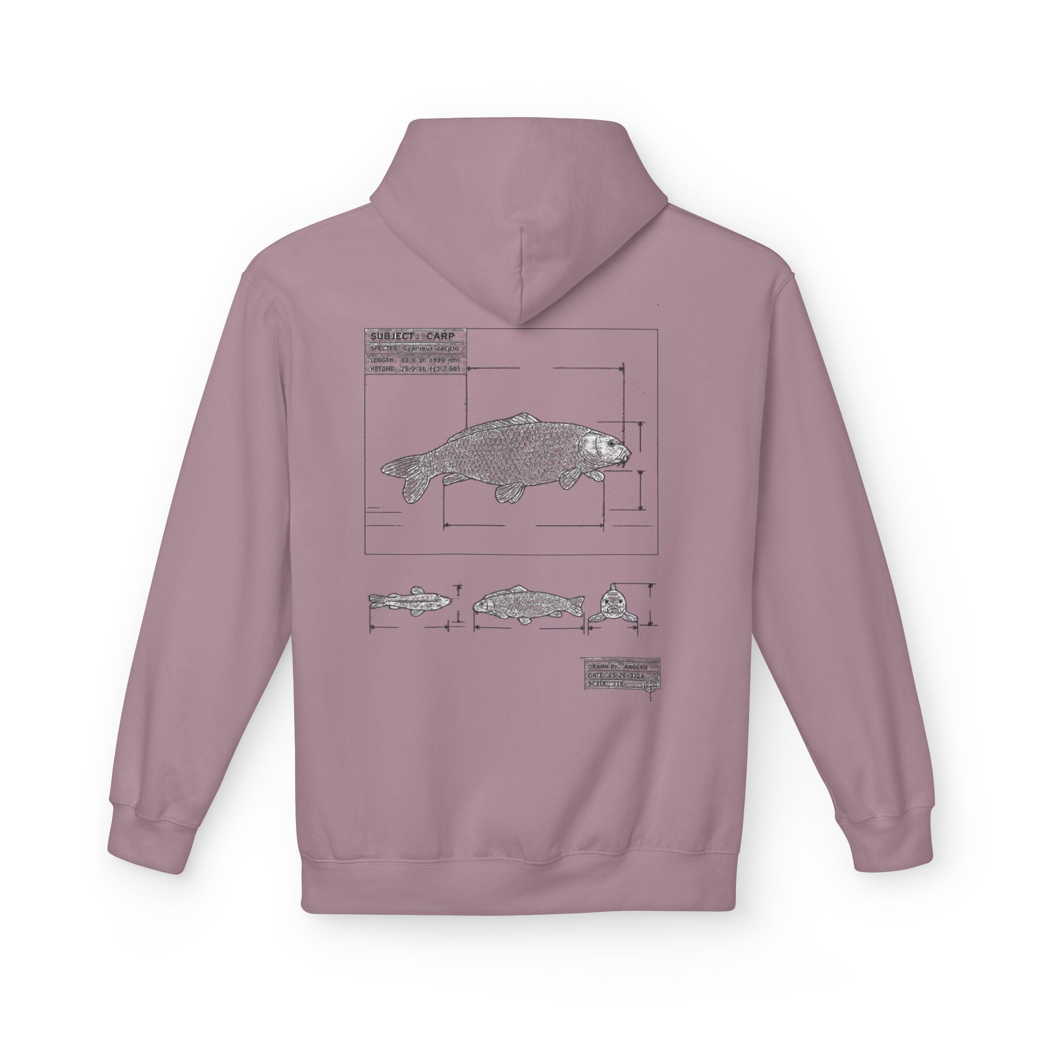 Dark Rose Carp Blueprint Hoodie