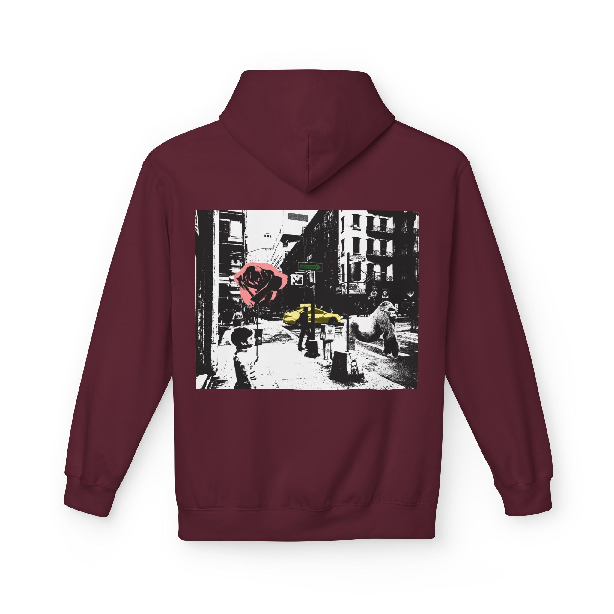 Dark Rose Urban Art Hoodie