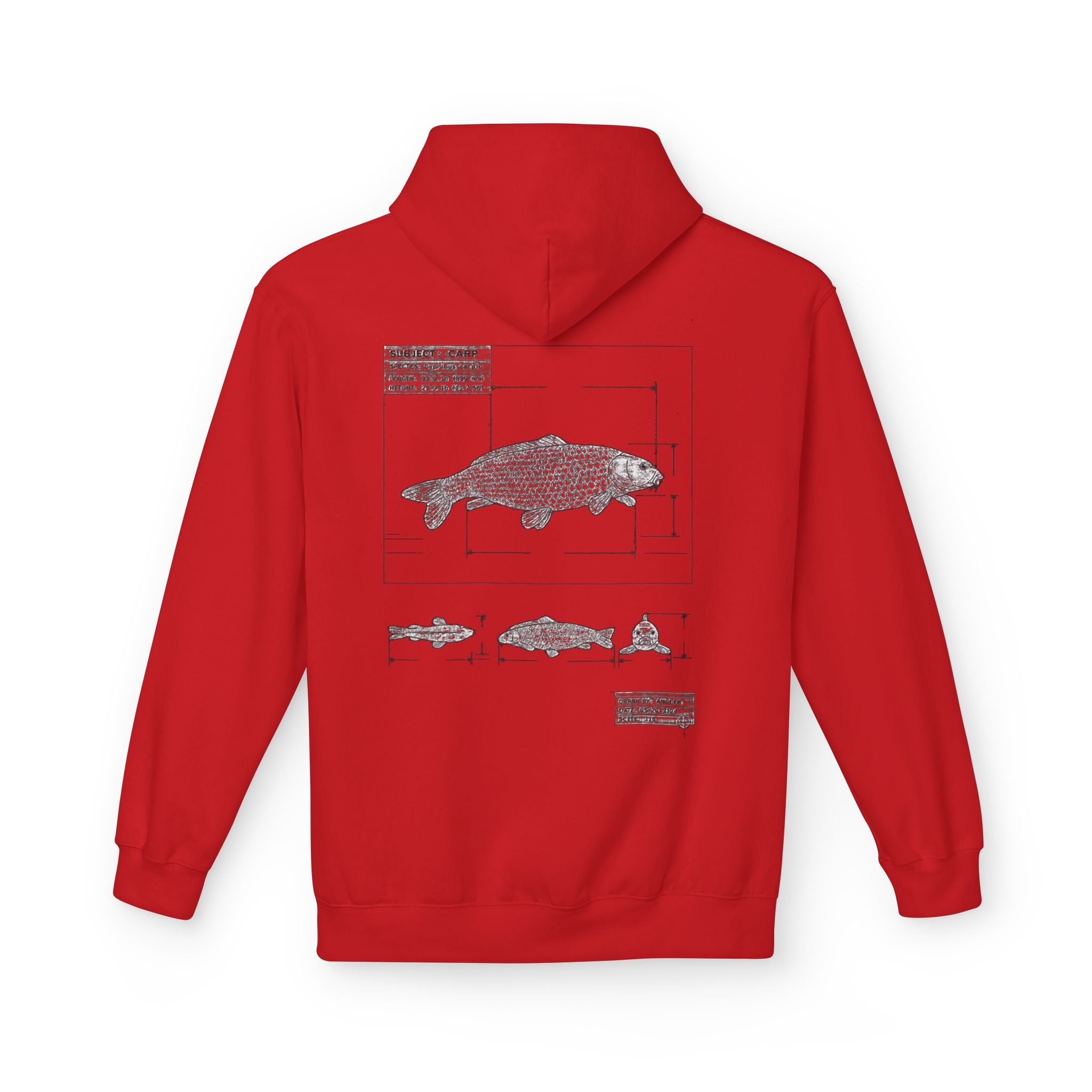 Dark Rose Carp Blueprint Hoodie